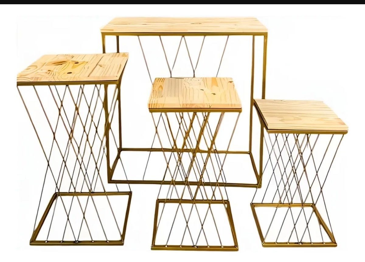 Conjunto de Mesas Teia 4 Peças  - Cirandinha decorações 