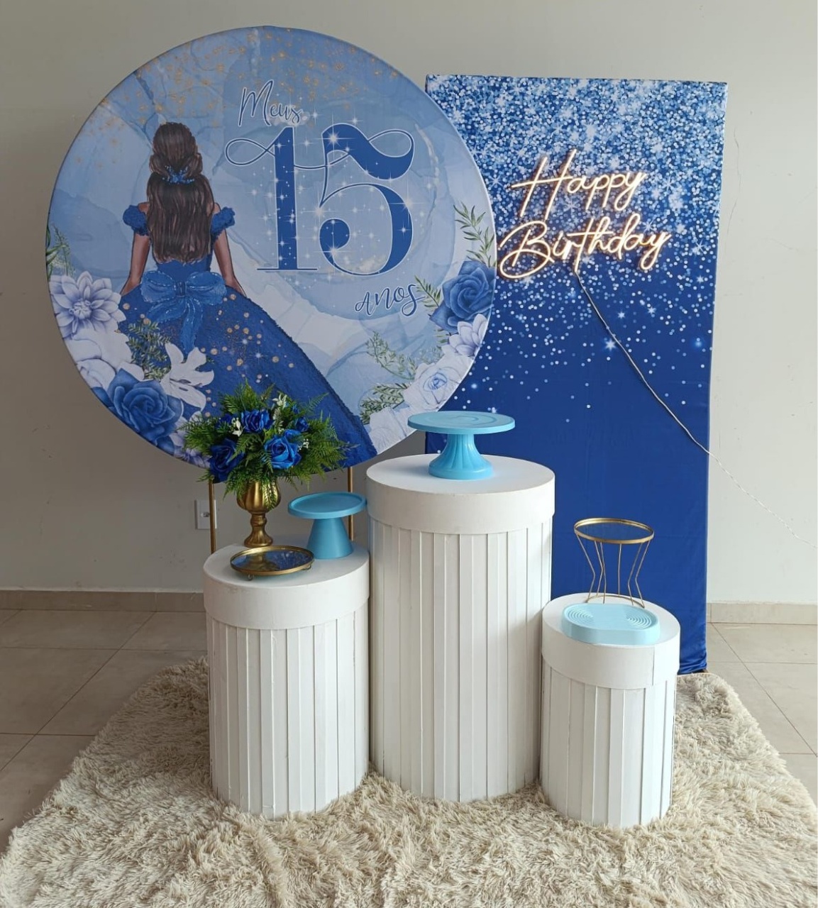 Kit 15 Anos Azul - Cirandinha decorações 