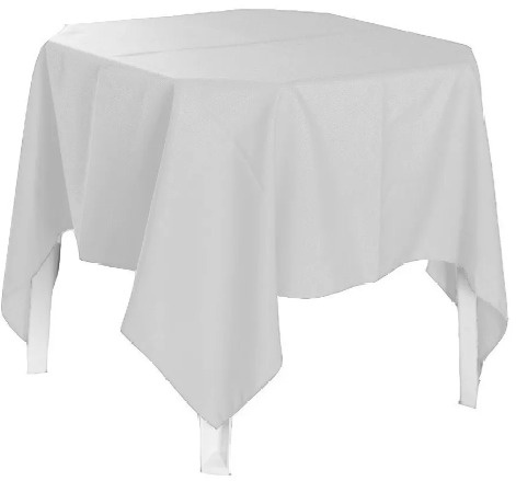Toalhas de Mesa Quadrada 1,4X1,4 M Branca - Cirandinha decorações 