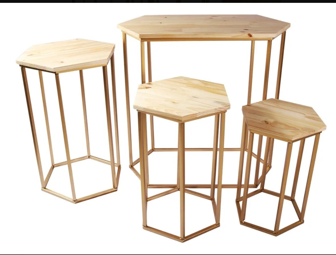 Conjunto de Mesas Sextavada  - Cirandinha decorações 