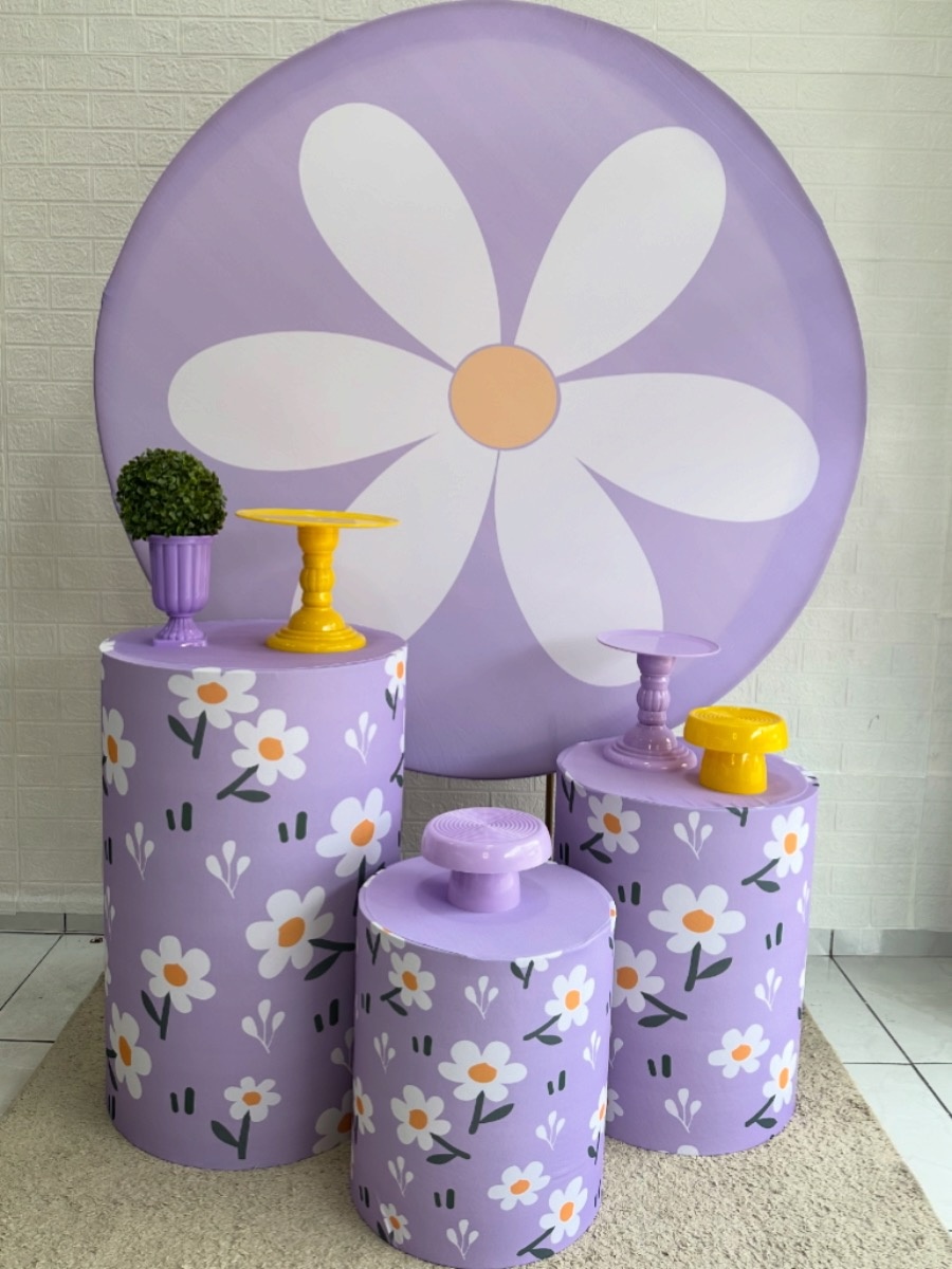 Kit Padrão Margarida Lilás - VIVAZ DECORAÇÕES - PEGUE E MONTE