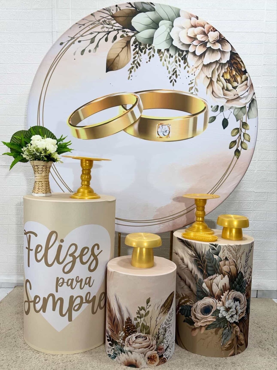 Kit Padrão Felizes Para Sempre - VIVAZ DECORAÇÕES - PEGUE E MONTE