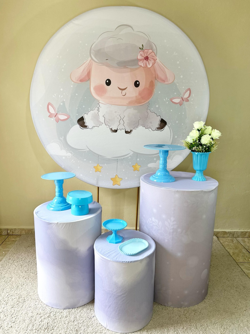 Kit Padrão Ovelinha Azul - VIVAZ DECORAÇÕES - PEGUE E MONTE