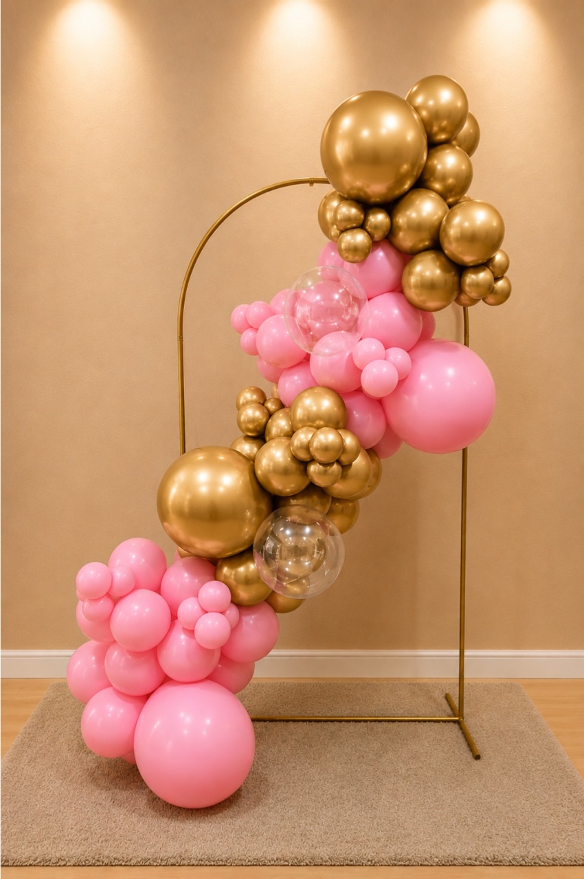 Arco de Balão Descontruido (Cor Lisa E Metalizado) - VIVAZ DECORAÇÕES - PEGUE E MONTE