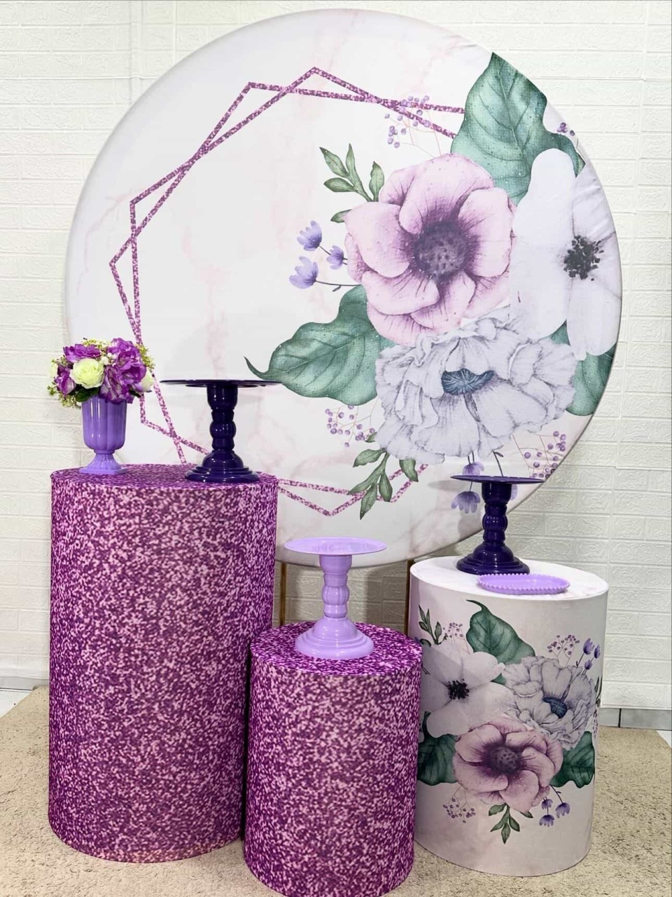Kit Padrão Floral Lilás - VIVAZ DECORAÇÕES - PEGUE E MONTE