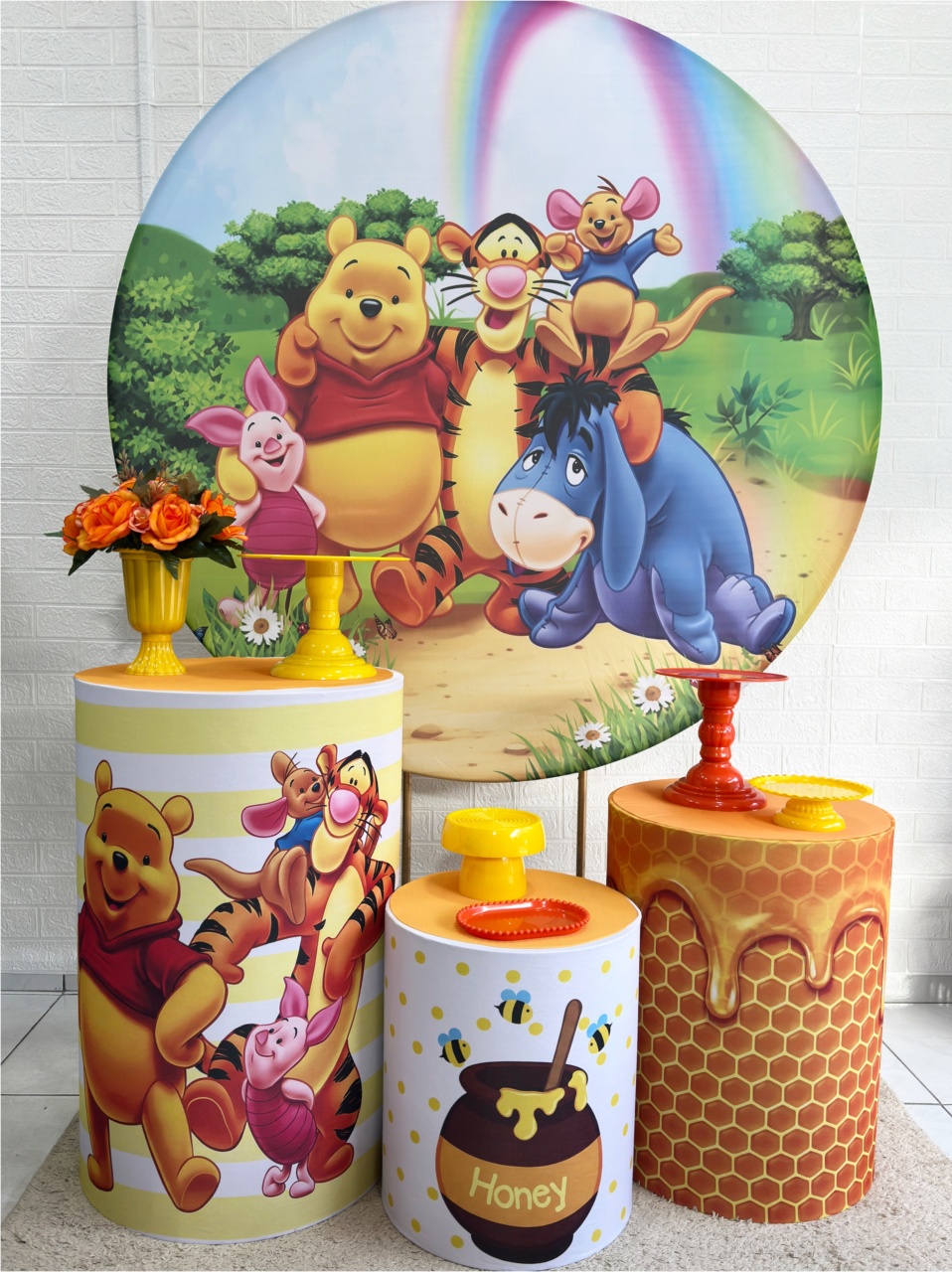 Kit Padrão Ursinho Pooh - VIVAZ DECORAÇÕES - PEGUE E MONTE