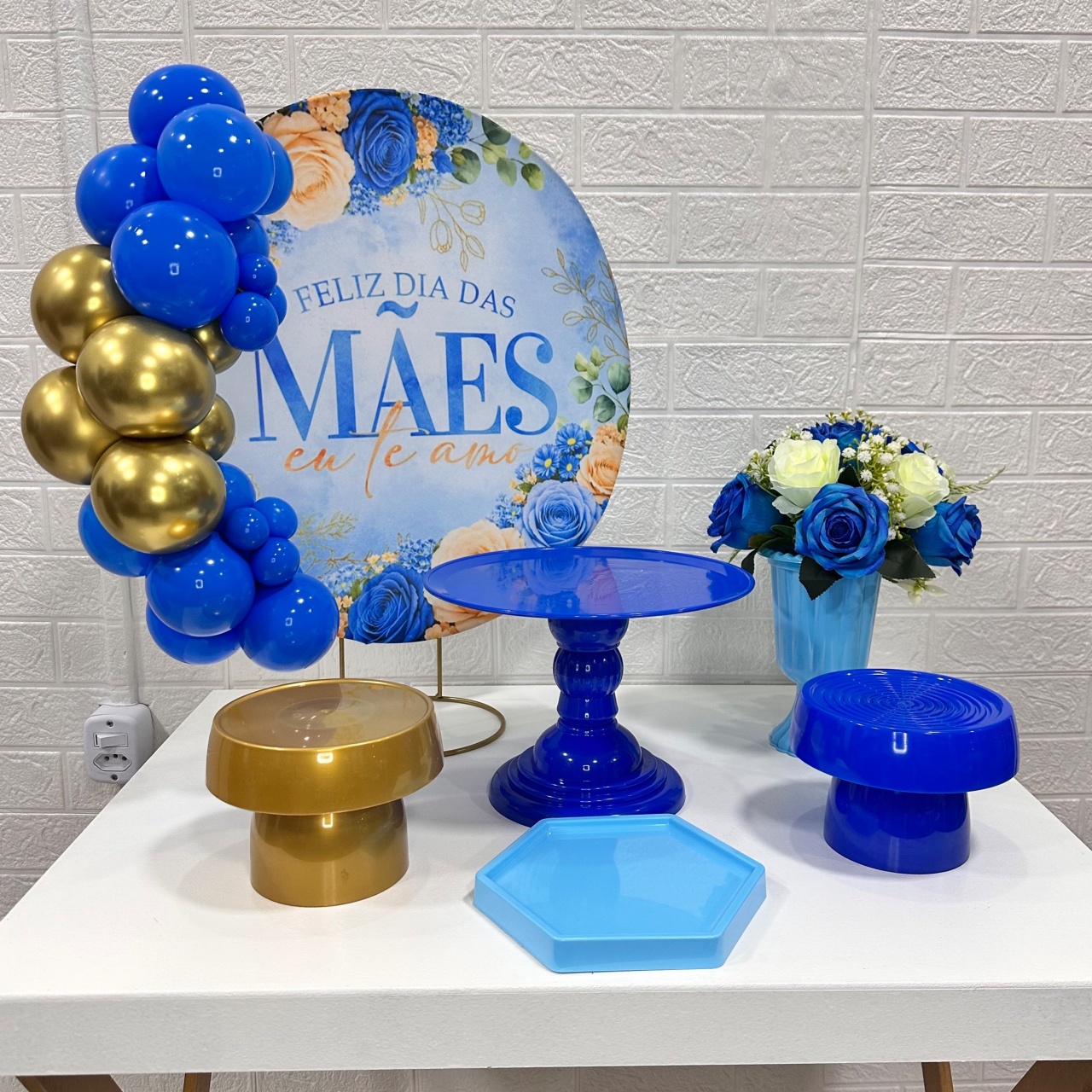 Mini Kit Dia das Mães Azul - VIVAZ DECORAÇÕES - PEGUE E MONTE