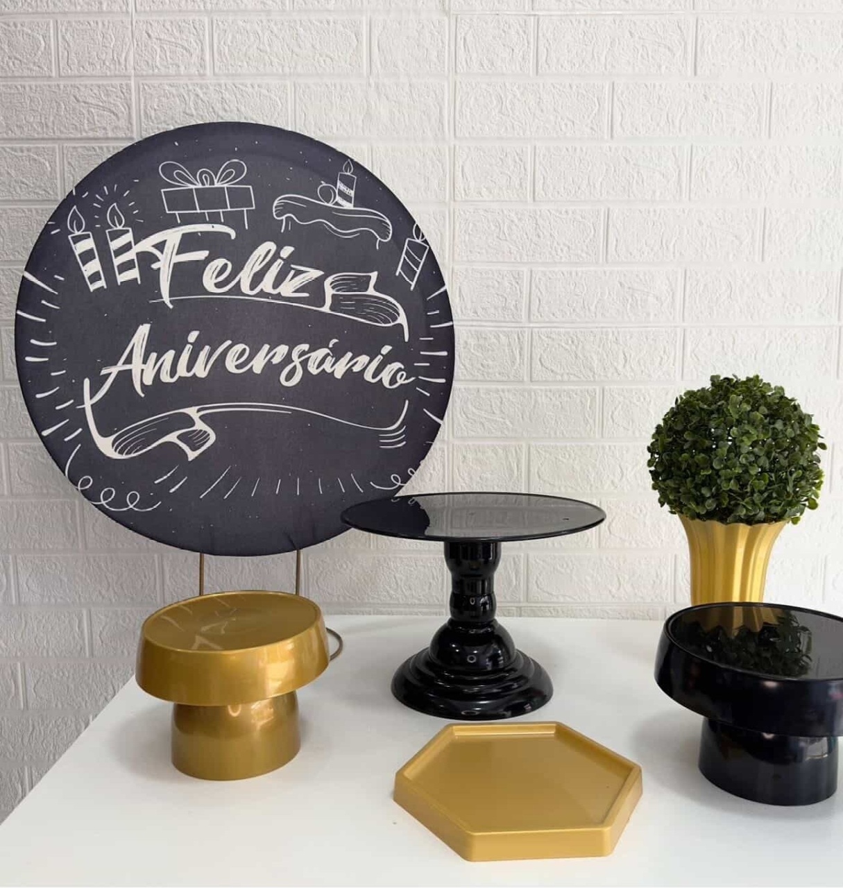 Mini Kit Feliz Aniversário  - VIVAZ DECORAÇÕES - PEGUE E MONTE