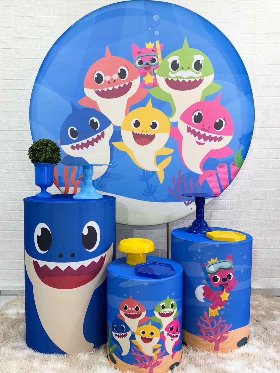 Kit Padrão Baby Shark Menino - VIVAZ DECORAÇÕES - PEGUE E MONTE