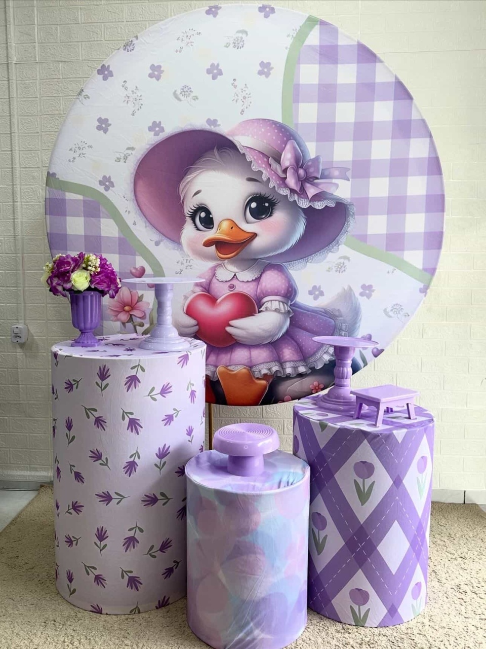 Kit Padrão Patinha Lilás - VIVAZ DECORAÇÕES - PEGUE E MONTE