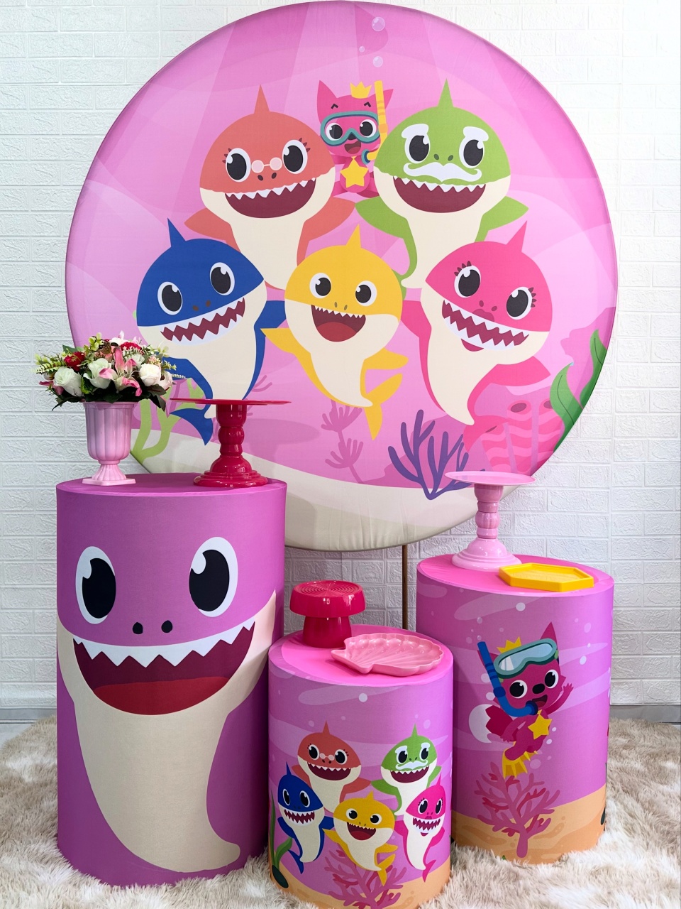 Kit Padrão Baby Shark Menina - VIVAZ DECORAÇÕES - PEGUE E MONTE