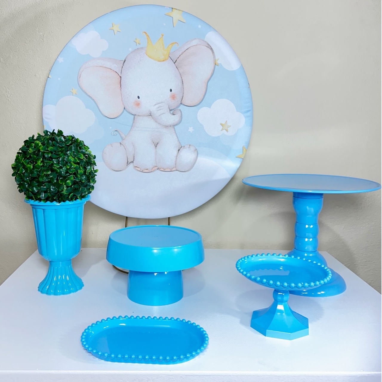 Mini Kit Elefantinho Azul - VIVAZ DECORAÇÕES - PEGUE E MONTE