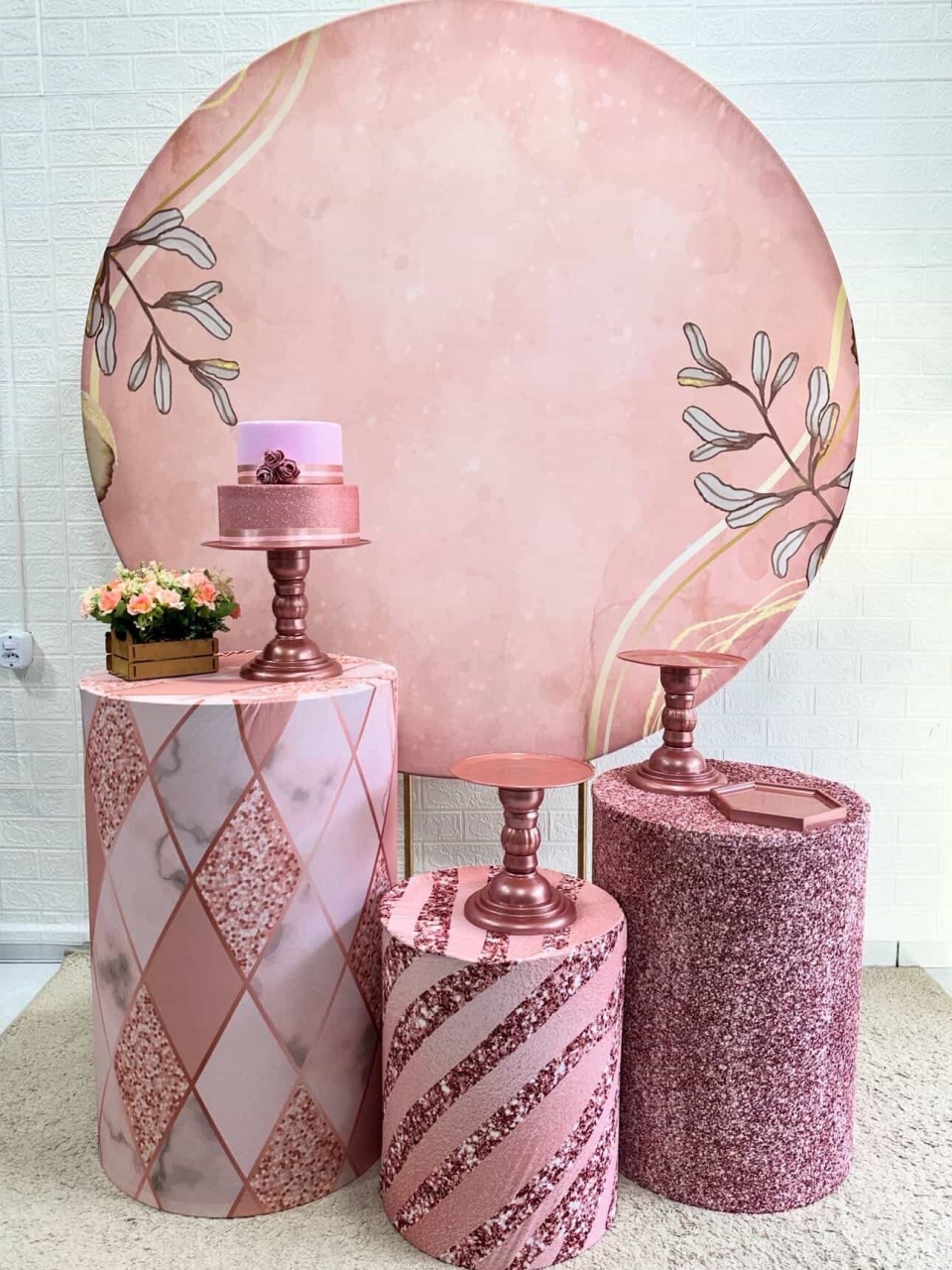 Kit Padrão Floral Rose - VIVAZ DECORAÇÕES - PEGUE E MONTE