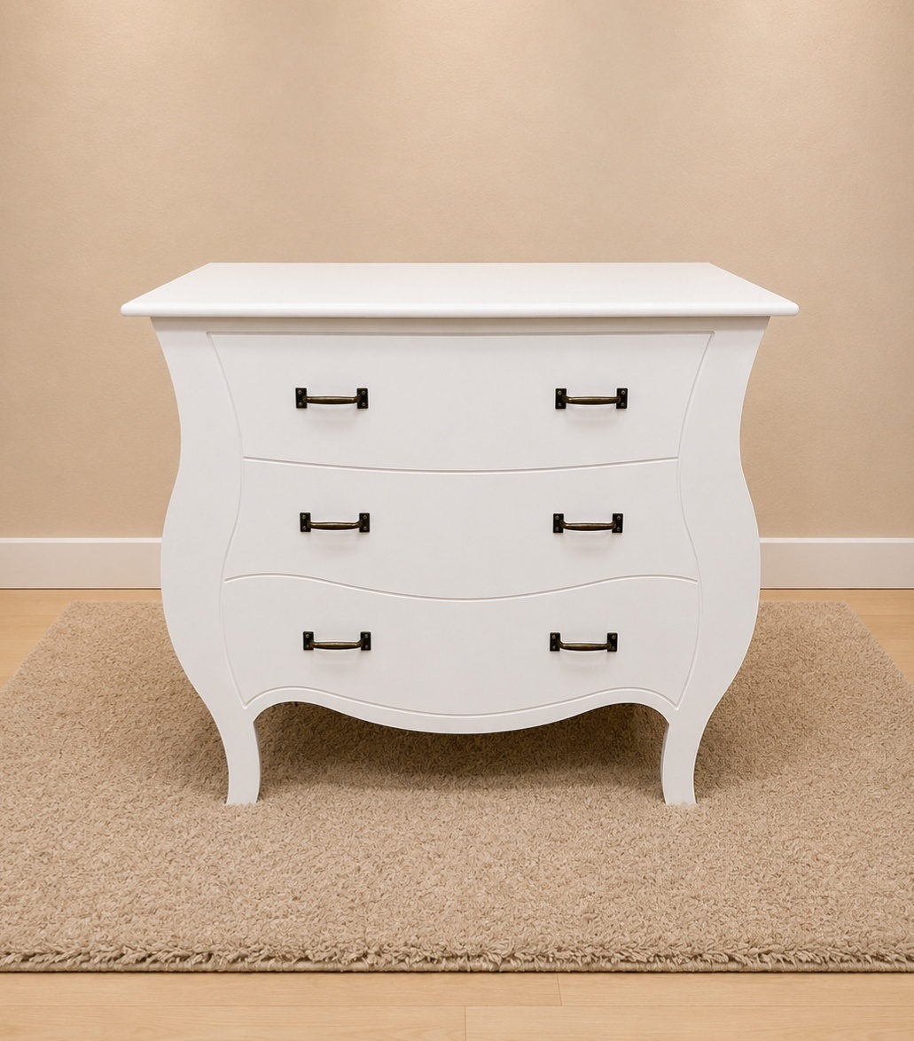 Cômoda Bombe Branca - VIVAZ DECORAÇÕES - PEGUE E MONTE