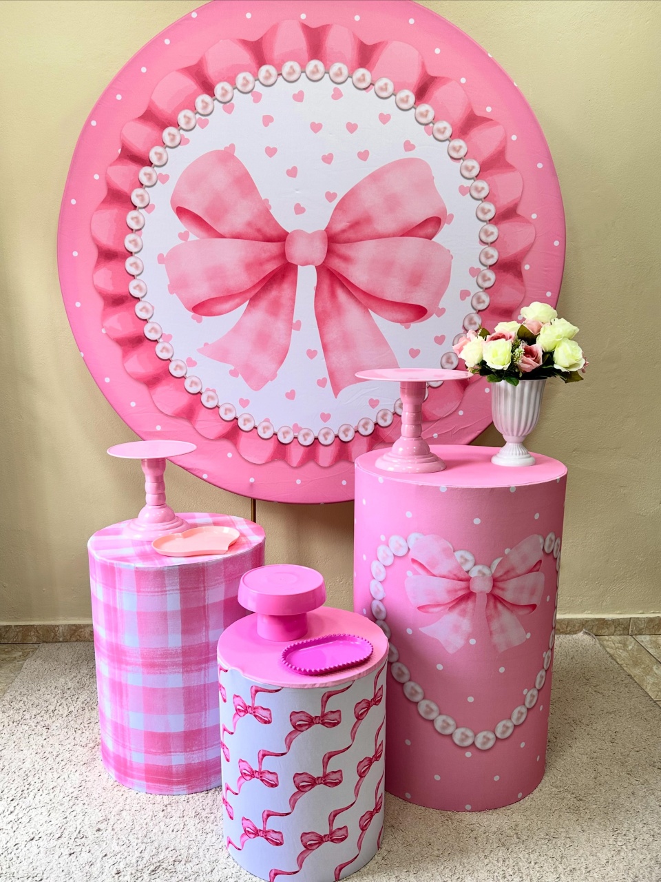Kit Padrão Laço Rosa - VIVAZ DECORAÇÕES - PEGUE E MONTE