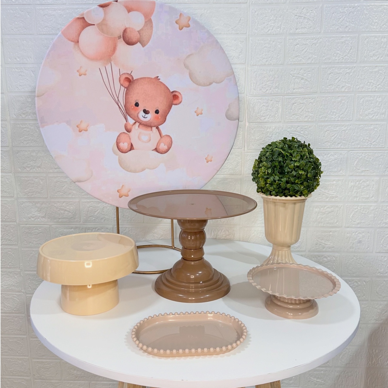 Mini Kit Ursinho Baloeiro Marrom - VIVAZ DECORAÇÕES - PEGUE E MONTE