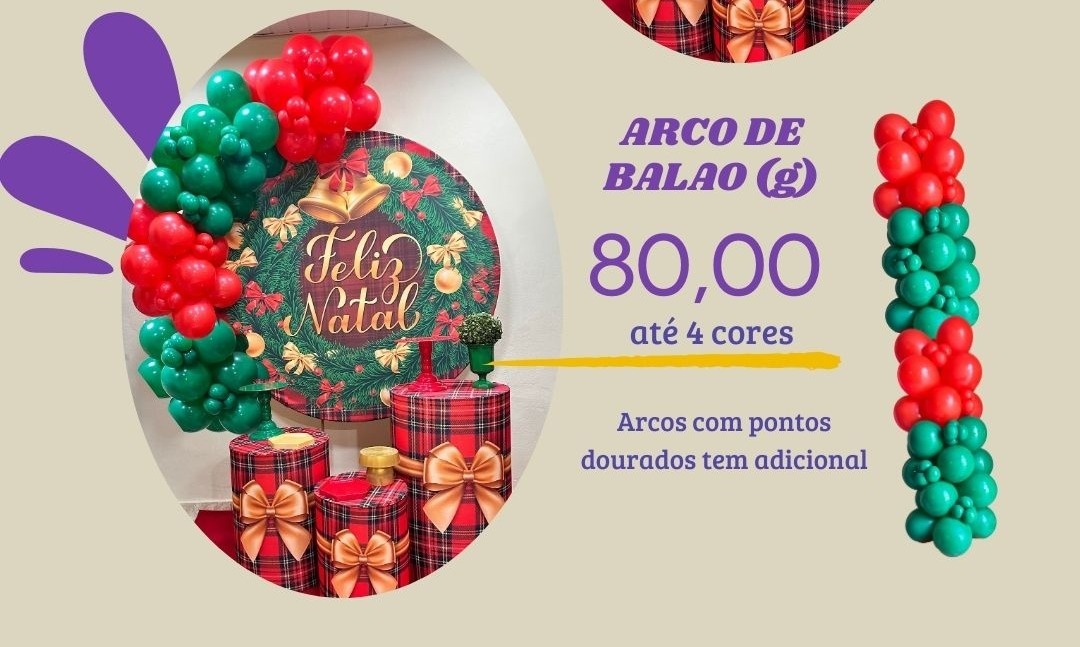 Arco de Balão G - VIVAZ DECORAÇÕES - PEGUE E MONTE