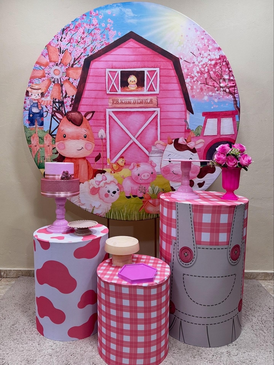 Kit Padrão Fazendinha Menina - VIVAZ DECORAÇÕES - PEGUE E MONTE