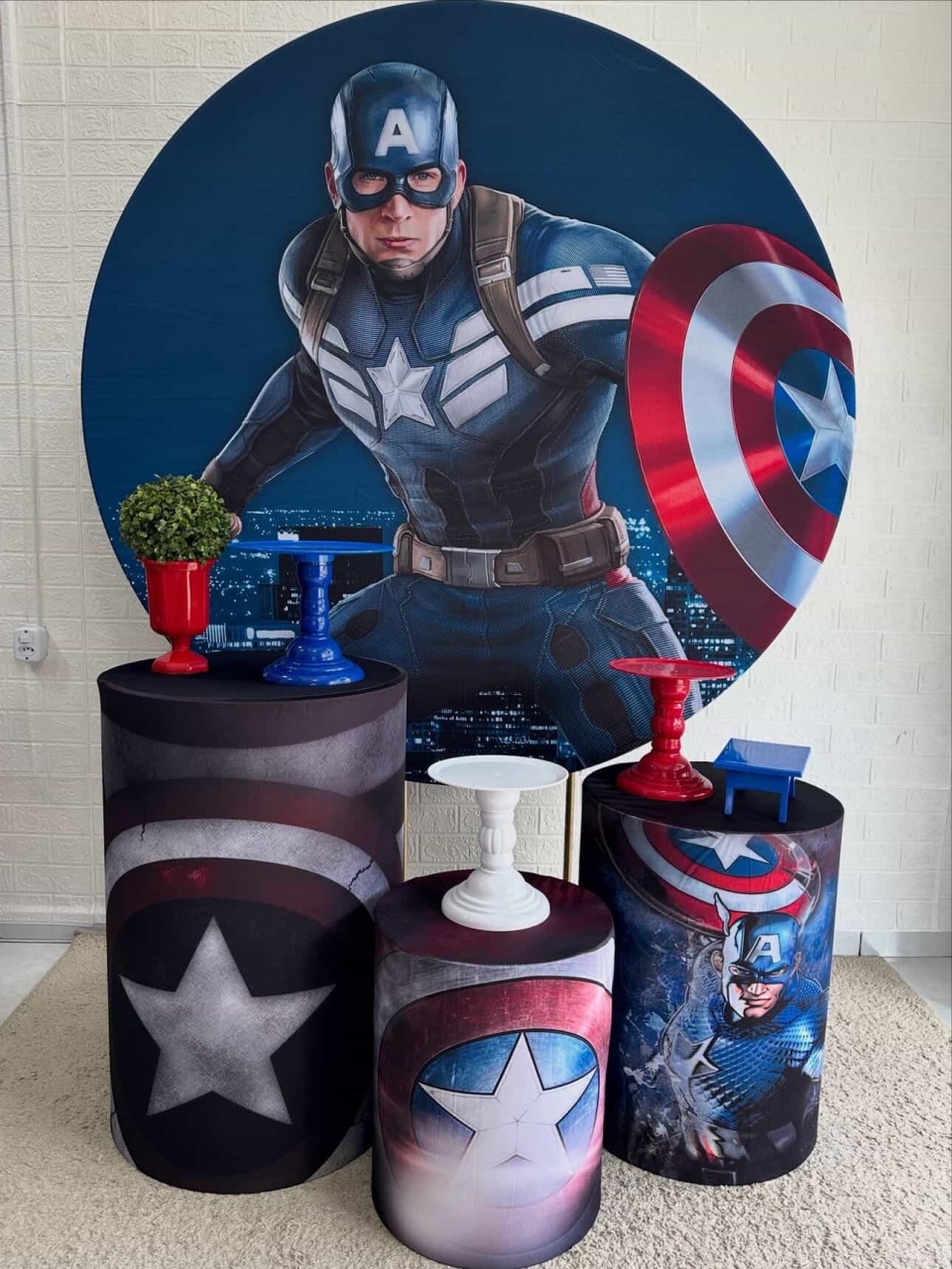 Kit Padrão Poderoso Capitão América - VIVAZ DECORAÇÕES - PEGUE E MONTE