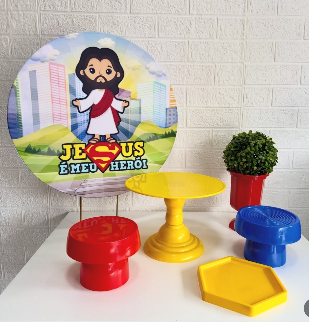 Mini Kit Jesus É Meu Herói - VIVAZ DECORAÇÕES - PEGUE E MONTE