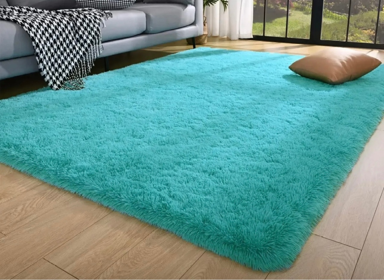 Tapete Azul Turquesa 1,5X2 - VIVAZ DECORAÇÕES - PEGUE E MONTE