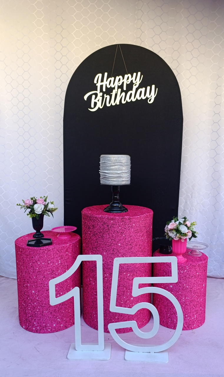 Pink/Preto Kit Celebrar - FELIZ DATA PEGUE E MONTE 