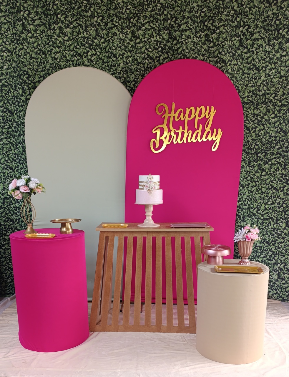 Verde Chá Com Pink  - FELIZ DATA PEGUE E MONTE 