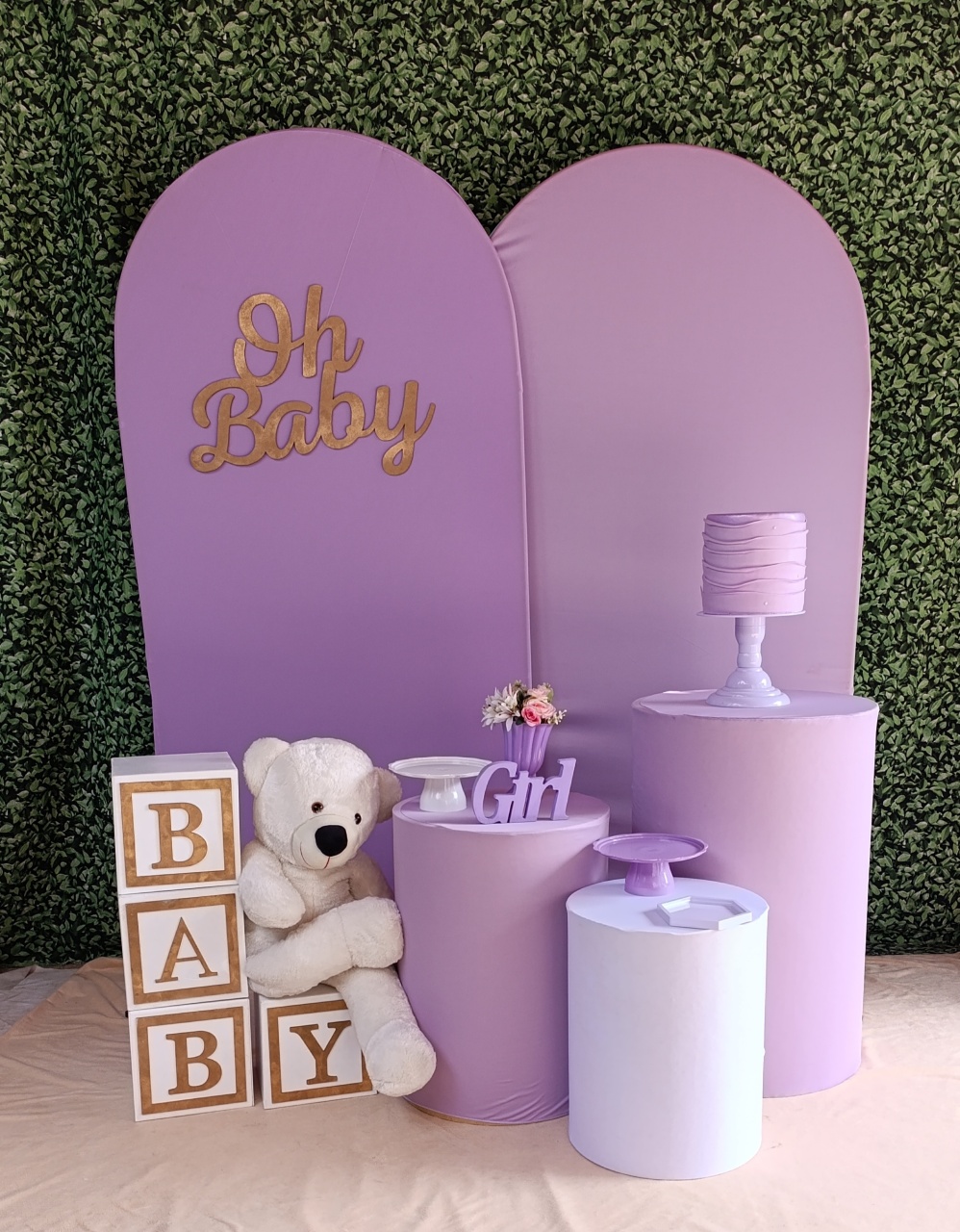 Chá de Bebê Lilas - FELIZ DATA PEGUE E MONTE 