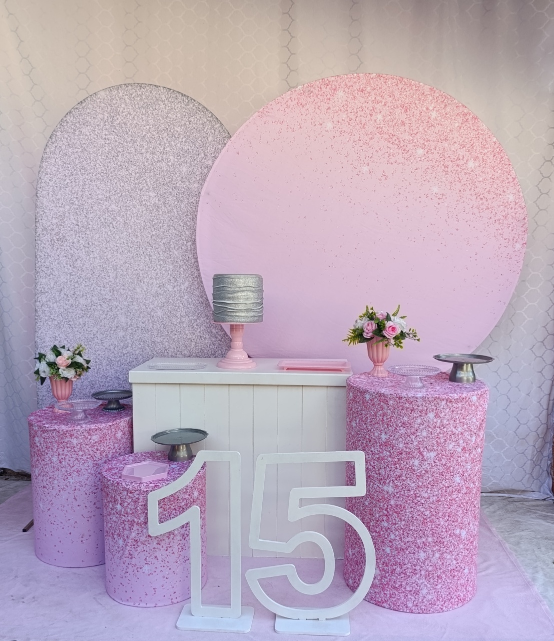 Rosa Glitter 2- Kit Felicidade - FELIZ DATA PEGUE E MONTE 