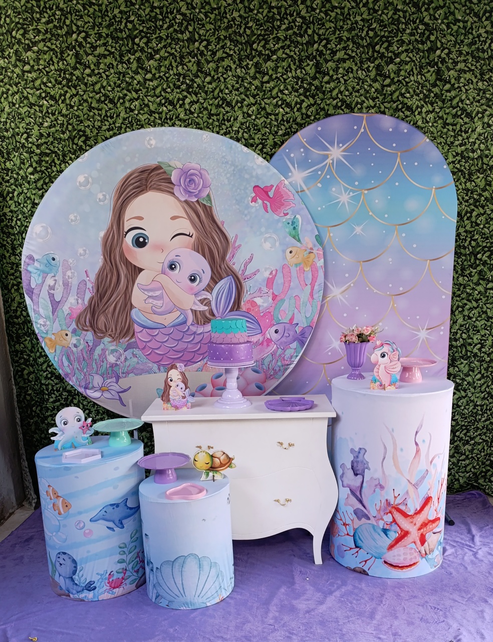 Sereia Cute - Kit Felicidade  - FELIZ DATA PEGUE E MONTE 