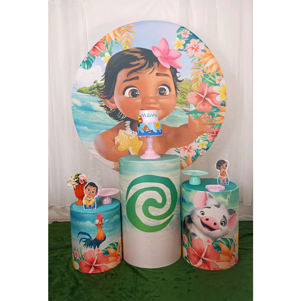 Moana Baby - Kit Celebrar - FELIZ DATA PEGUE E MONTE 