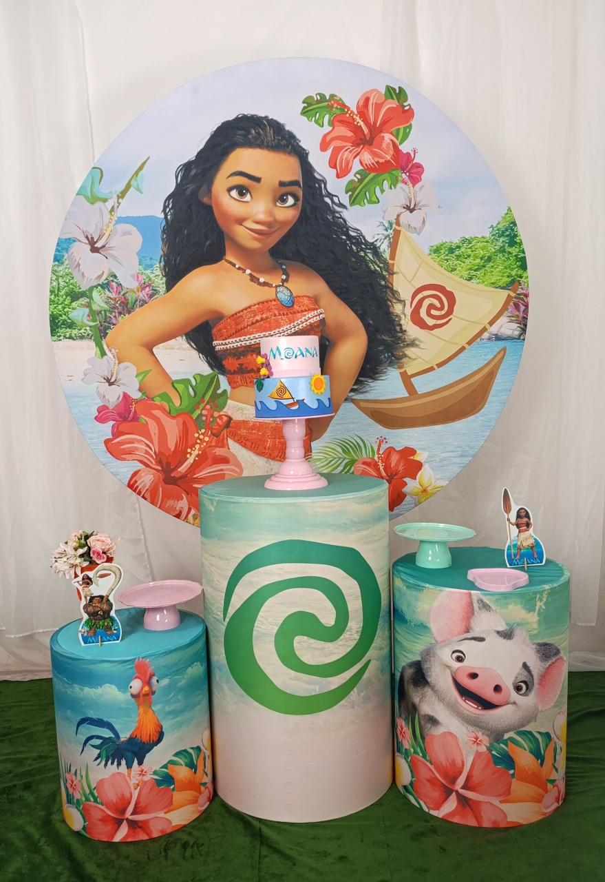 Moana Adulta -Kit Celebrar  - FELIZ DATA PEGUE E MONTE 