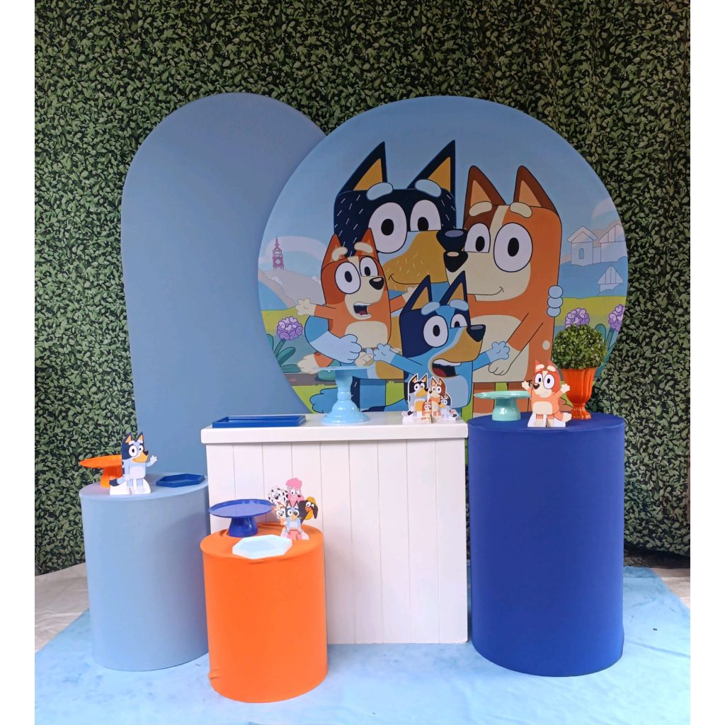 Bluey Azul - Kit Felicidade - FELIZ DATA PEGUE E MONTE 