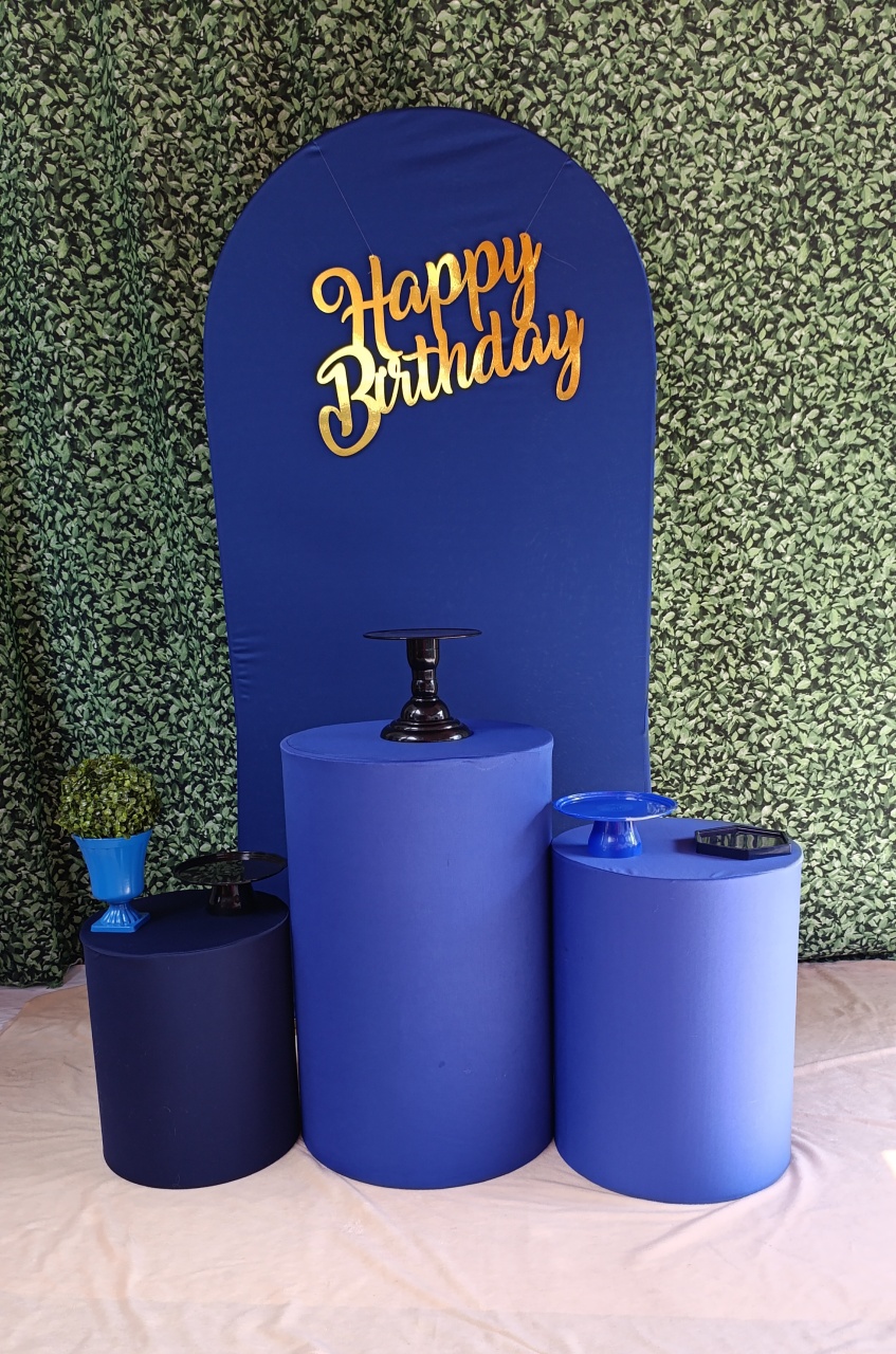 Happy Brithaday Azul Escuro  - FELIZ DATA PEGUE E MONTE 