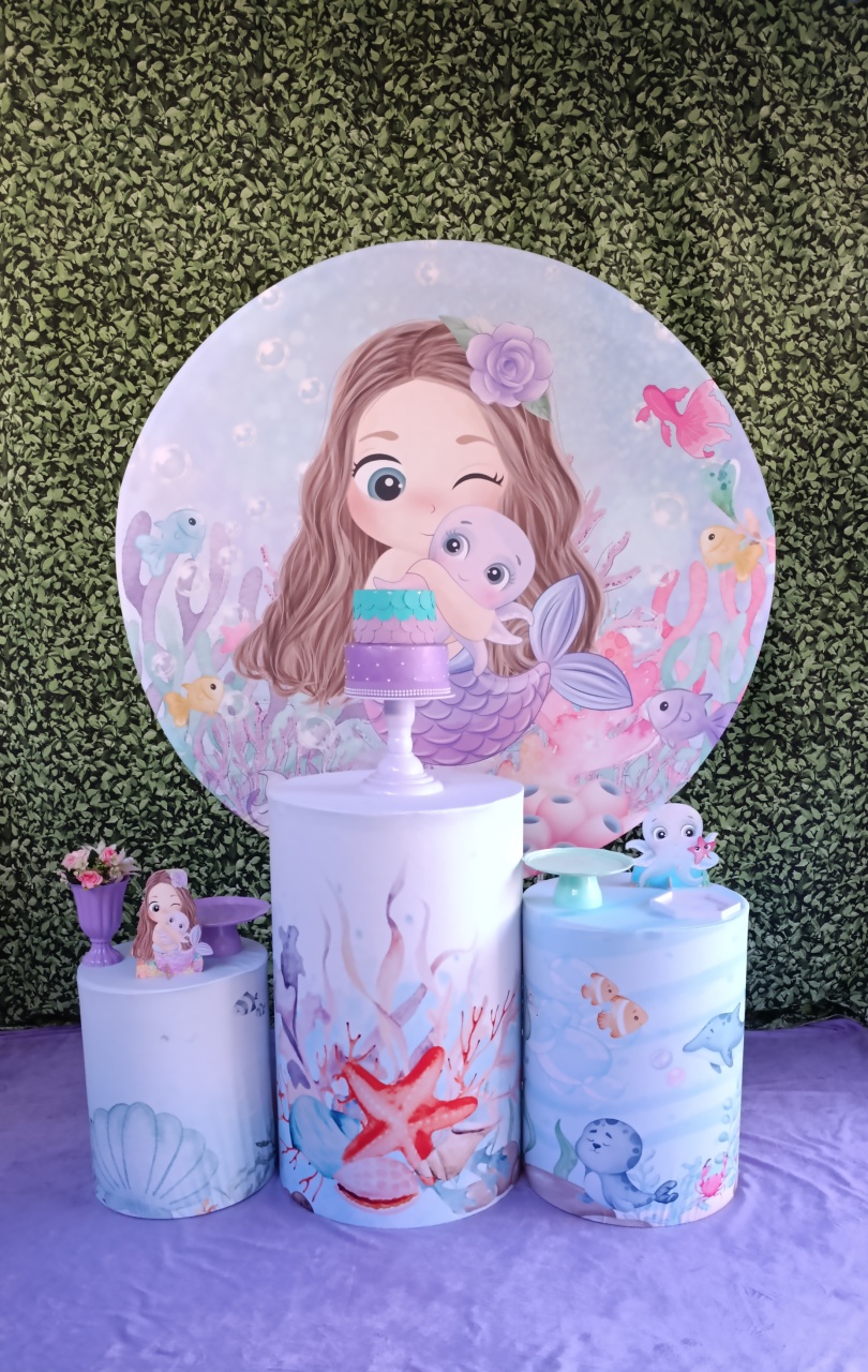 Sereia Cute - Kit Celebrar  - FELIZ DATA PEGUE E MONTE 