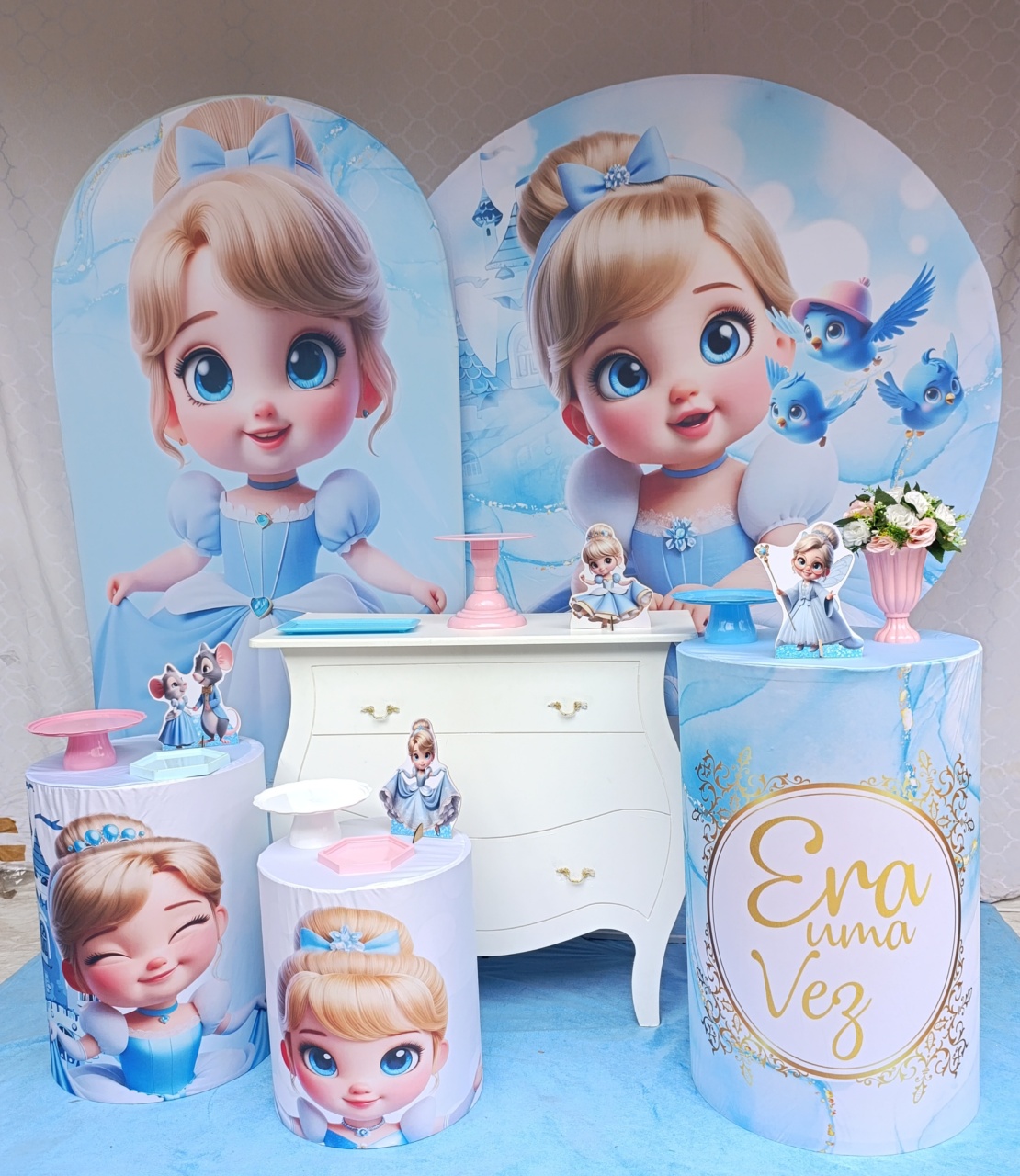 Cinderela Baby -Kit Felicidade - FELIZ DATA PEGUE E MONTE 
