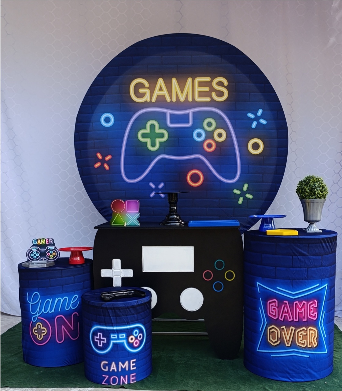 Vídeo Game -Kit Comemore - FELIZ DATA PEGUE E MONTE 