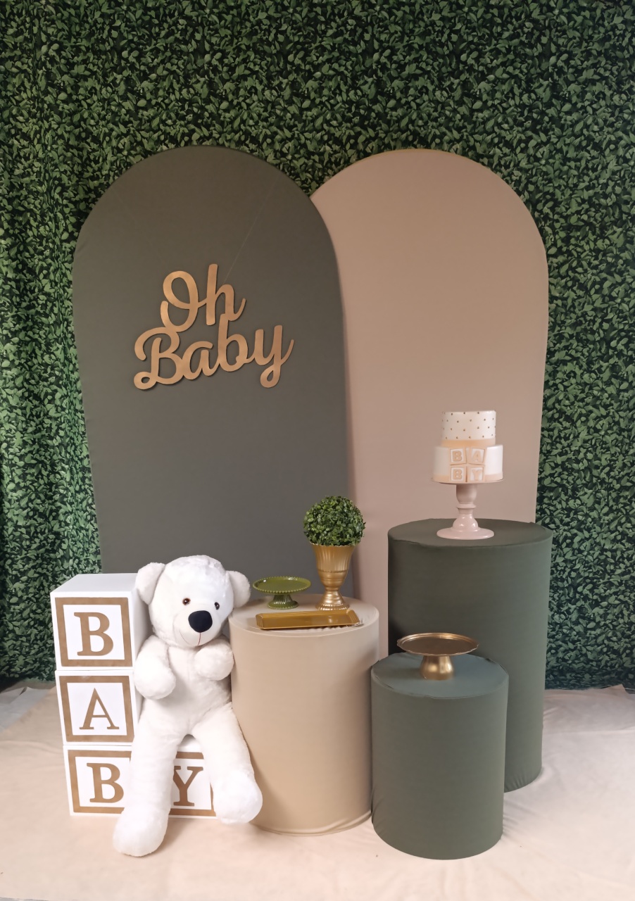 Chá de Bebê Verde  - FELIZ DATA PEGUE E MONTE 