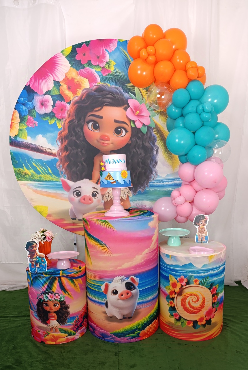 Moana 3- Kit Celebrar  - FELIZ DATA PEGUE E MONTE 