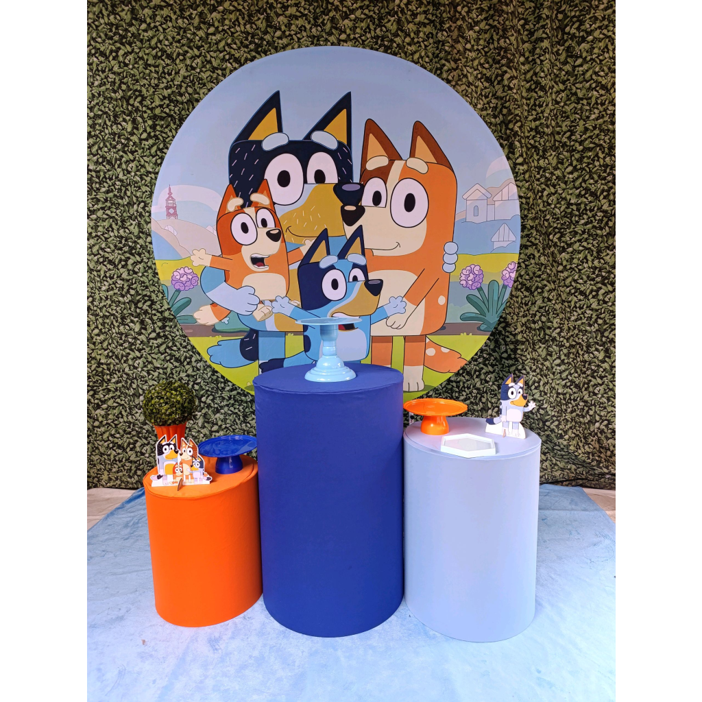 Bluey Azul -Kit Celebrar - FELIZ DATA PEGUE E MONTE 