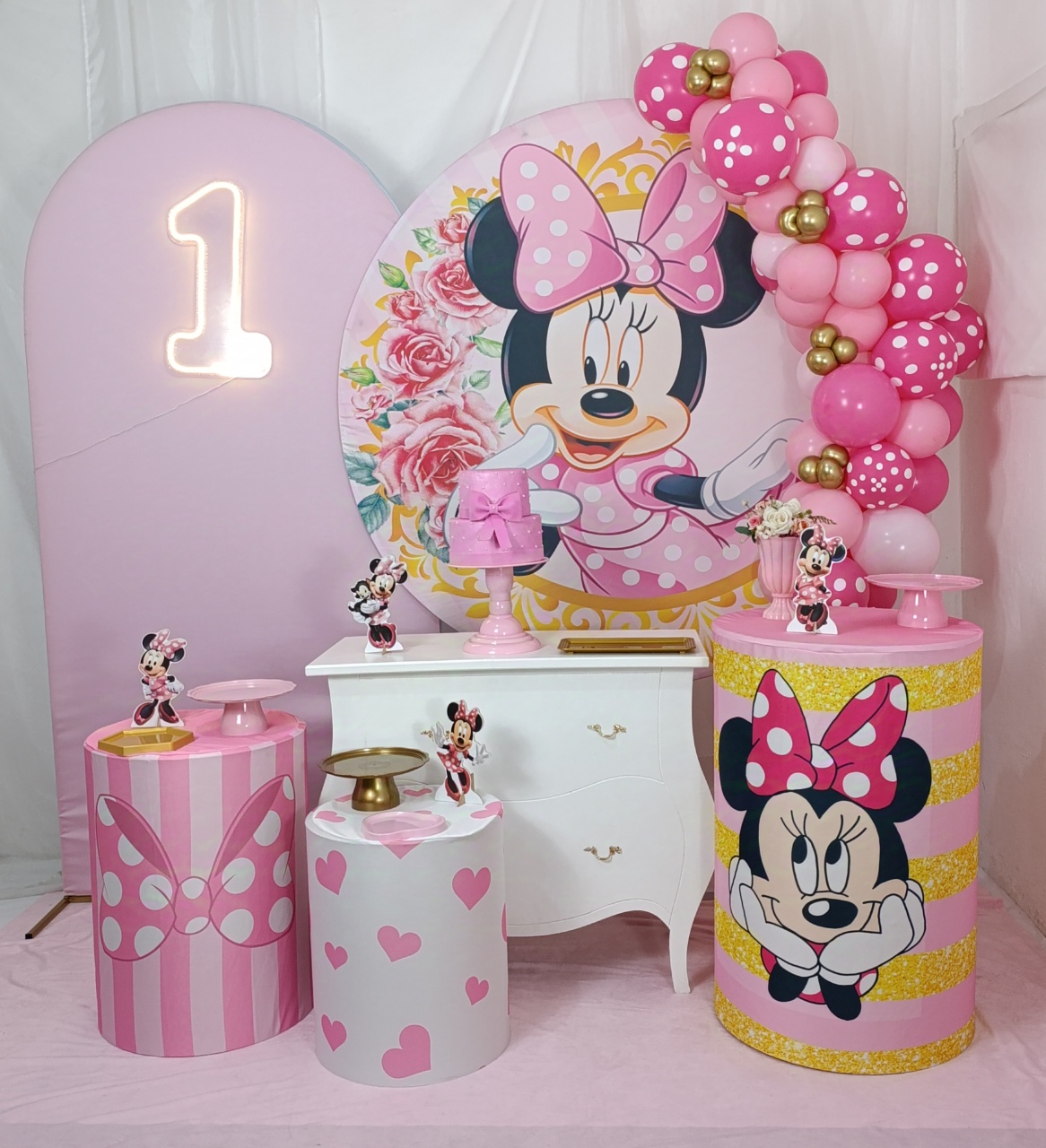 Minnie Rosa -Kit Comemore  - FELIZ DATA PEGUE E MONTE 