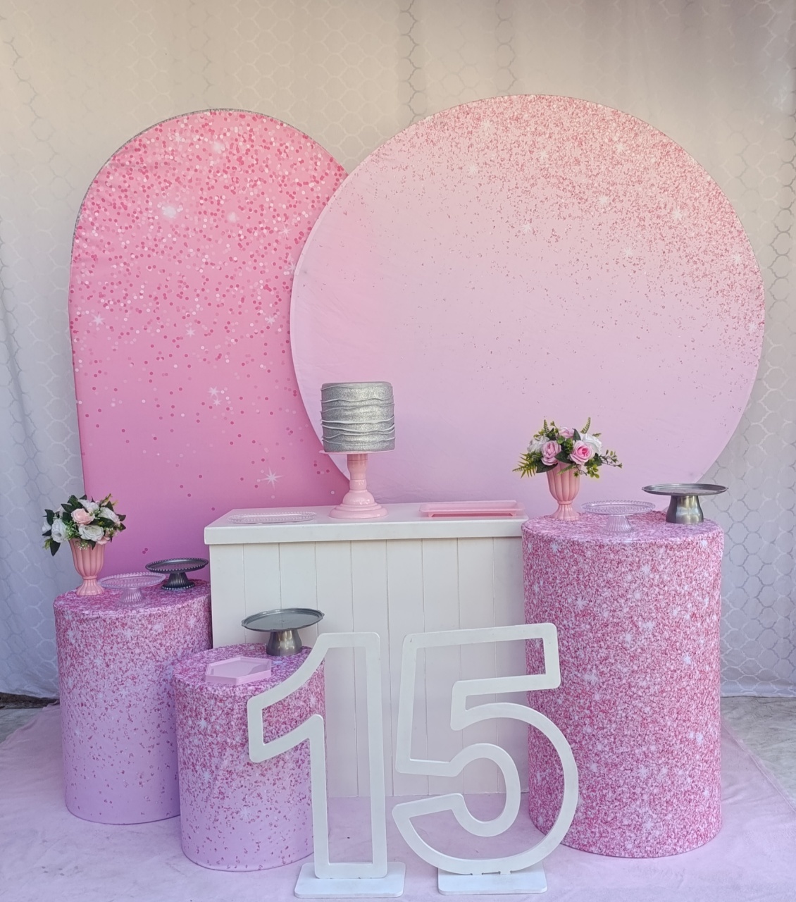 Rosa Glitter -Kit Felicidade - FELIZ DATA PEGUE E MONTE 