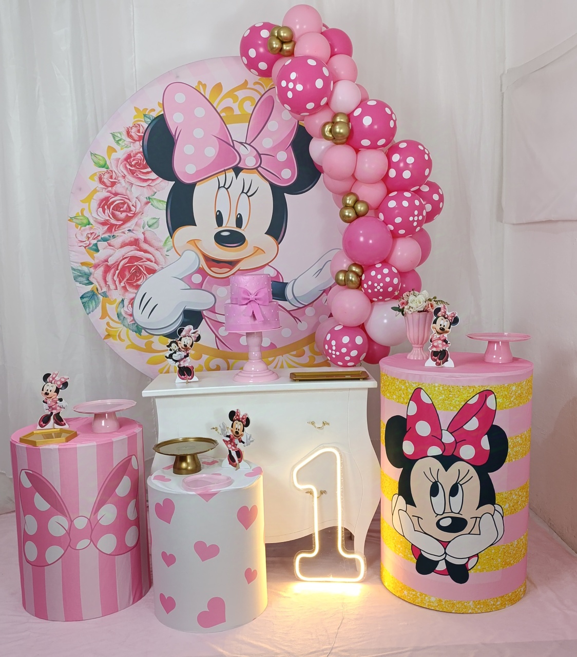 Minnie Rosa -Kit Comemore  - FELIZ DATA PEGUE E MONTE 
