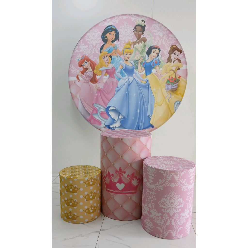 Tecido Princesas Disney - Rosa Bebê - Peg e monte da drica