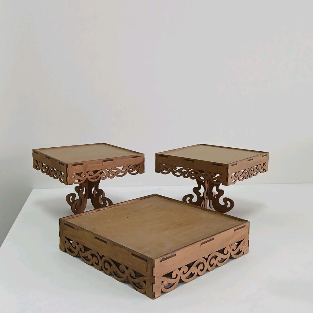 Bandeja Mdf Doces - Marrom - Peg e monte da drica