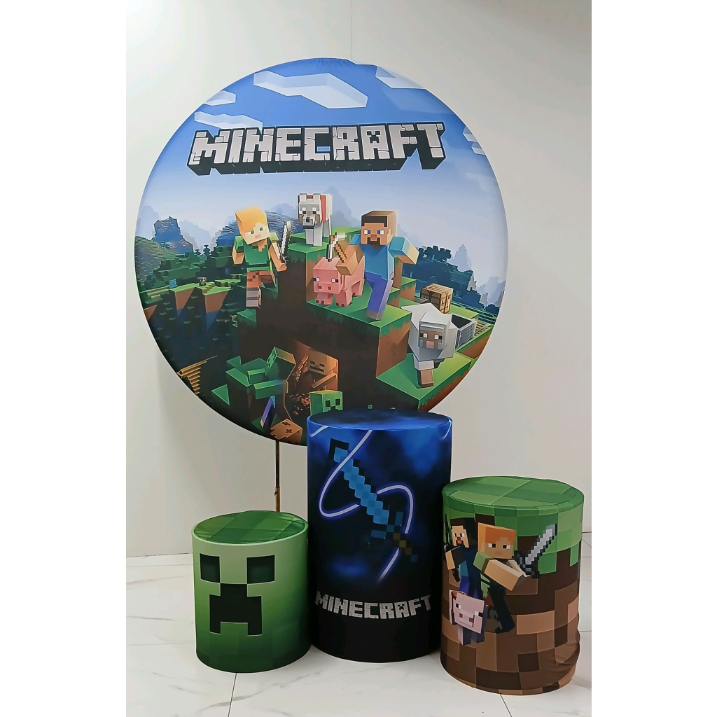 Tecido Minecraft - Peg e monte da drica