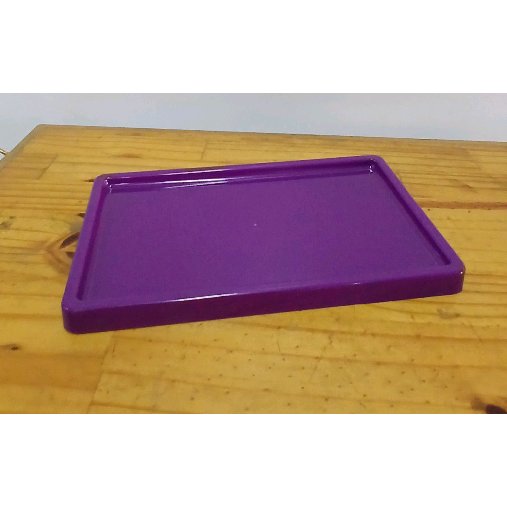 Bandeja Retângular Plast - Roxo - Peg e monte da drica