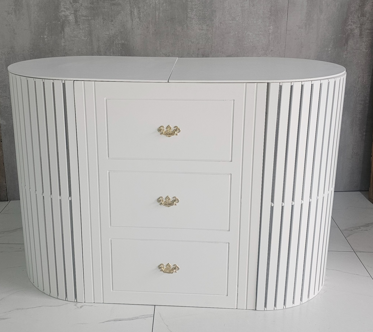 Comoda Ripada Oval 3Em1- Branco - Peg e monte da drica