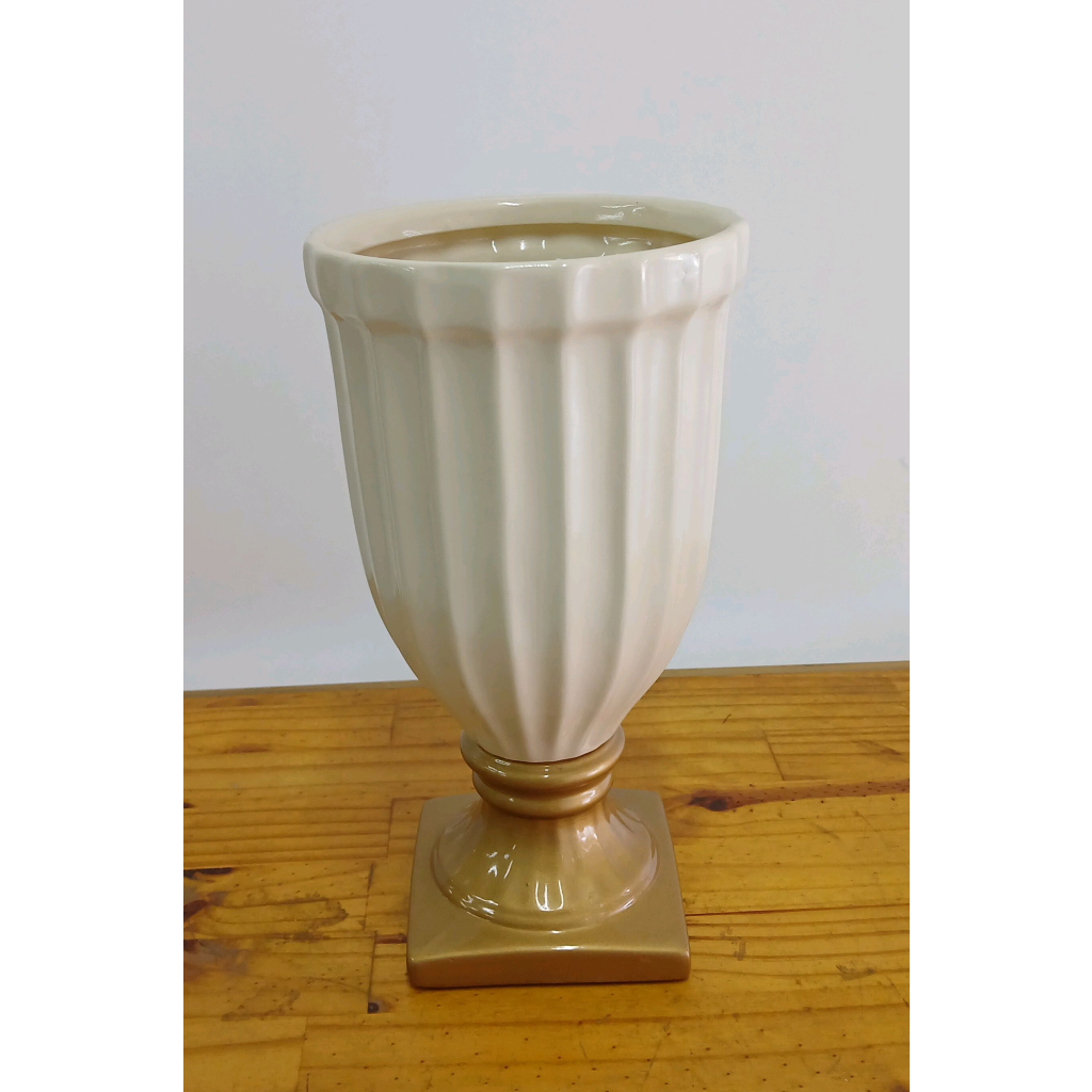 Vaso Canelado G Bege/Nude - Bege - Peg e monte da drica