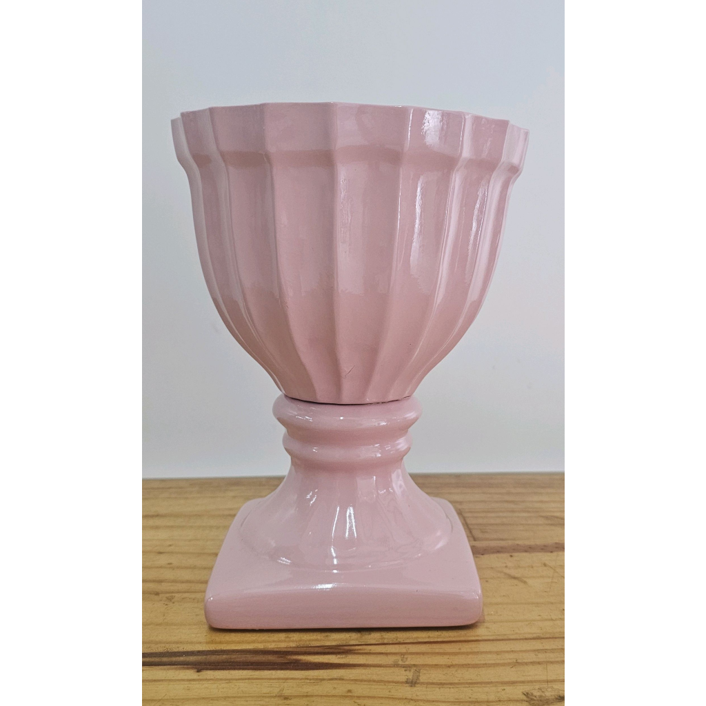 Vaso Canelado M - Rosa - Peg e monte da drica